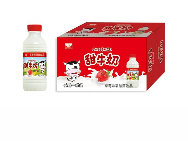 金九華飲品草莓味甜牛奶乳酸菌飲品450mlx10瓶